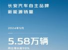 长安汽车5月新能源销量5.58万辆，同比增长90%