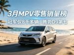 3月MPV零售销量排行榜 腾势D9第七 燃油车夺冠